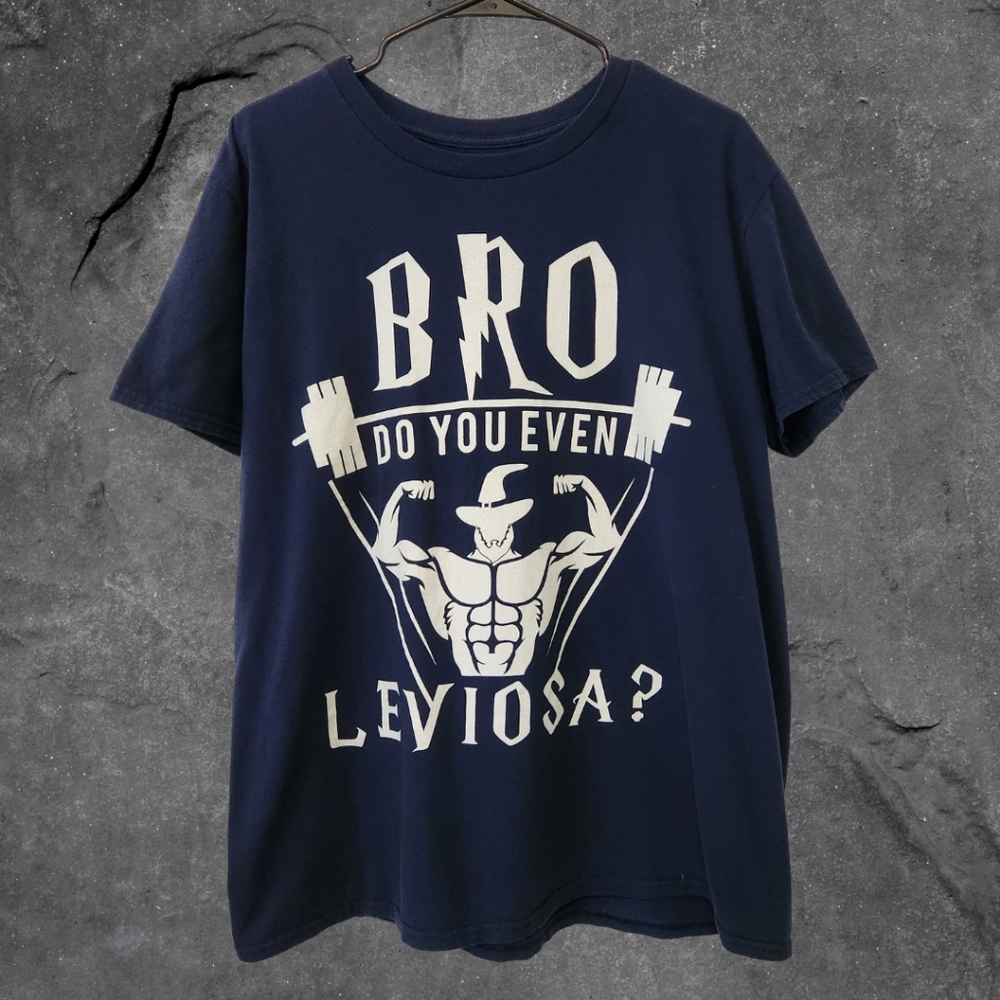 Bro Do You Even Leviosa Graphic Tee Blue Medium